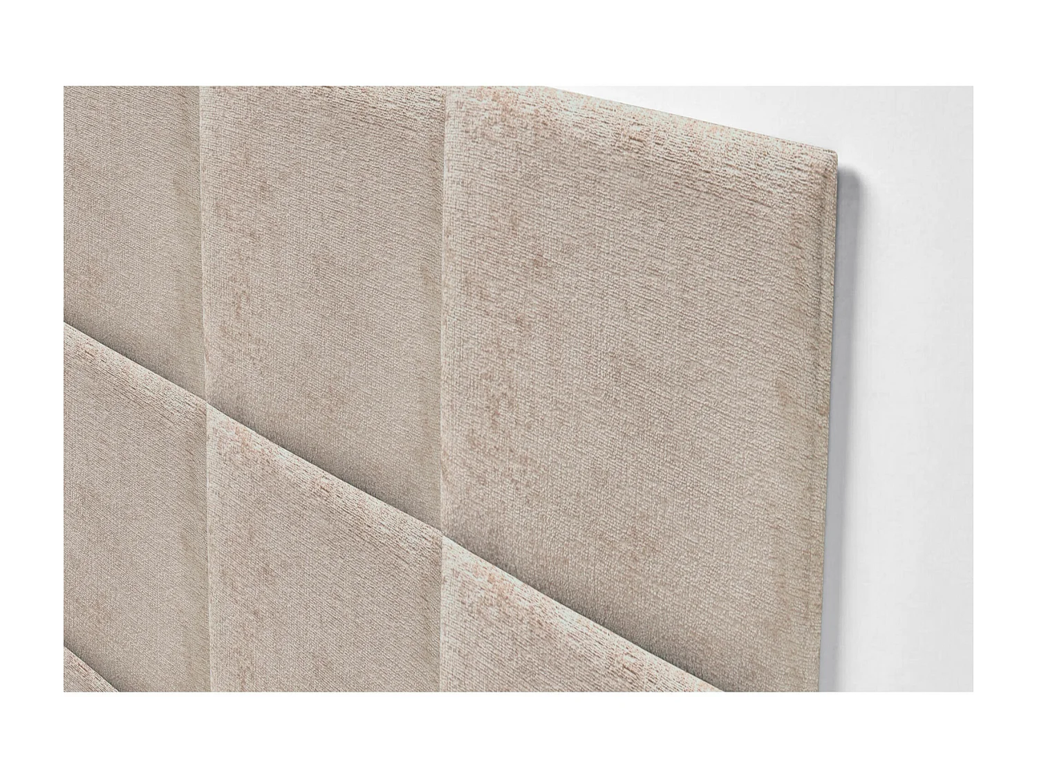 DHOME Tête de Lit Rembourrée en Laine Écologique Composée de Panneaux Autocollants Interchangeables Chambre de Luxe Rembourrée (Beige, 220 cm)