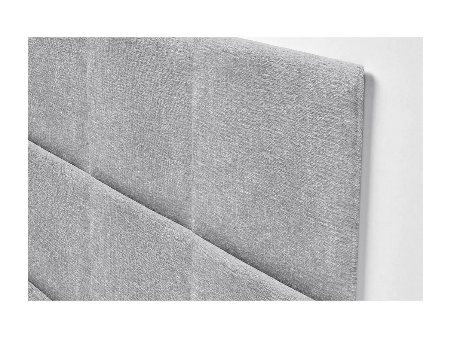 DHOME Tête de Lit Rembourrée en Laine Écologique Composée de Panneaux Autocollants Interchangeables Chambre de Luxe Rembourrée (Gris Clair, 135 cm)