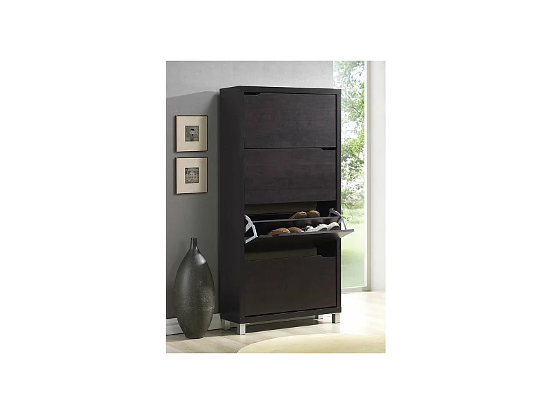 Zapatero 4 puertas kubox acabado capuchino 79cm(ancho) 155cm(altura) 24cm(fondo)