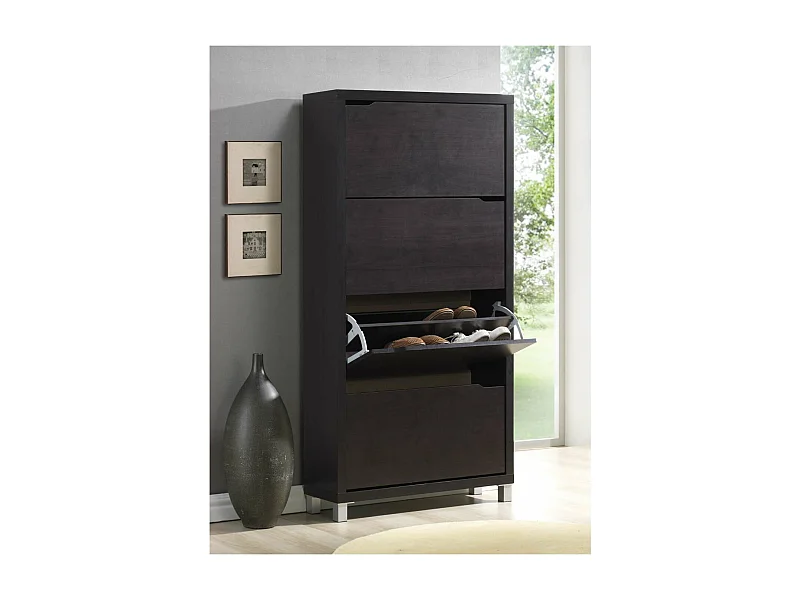 Zapatero 4 puertas kubox acabado capuchino 79cm(ancho) 155cm(altura) 24cm(fondo)