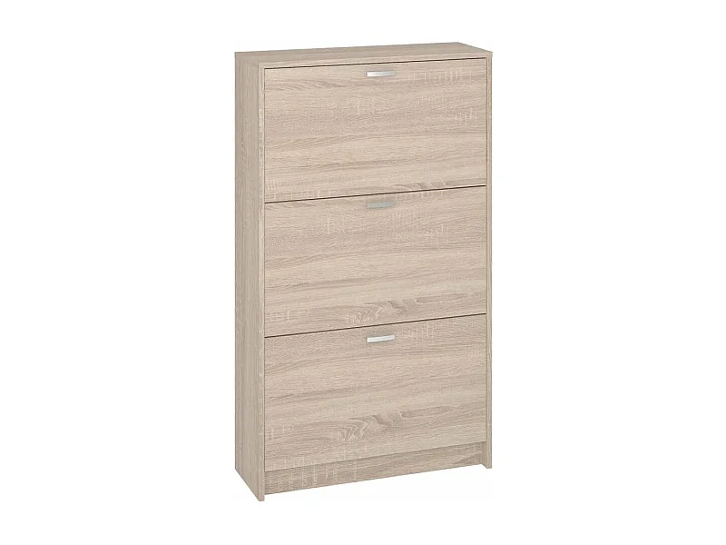 Mueble Zapatero Pili con 3 trampones en roble. 70 cm(ancho) 120 cm(altura) 25 cm(fondo)
