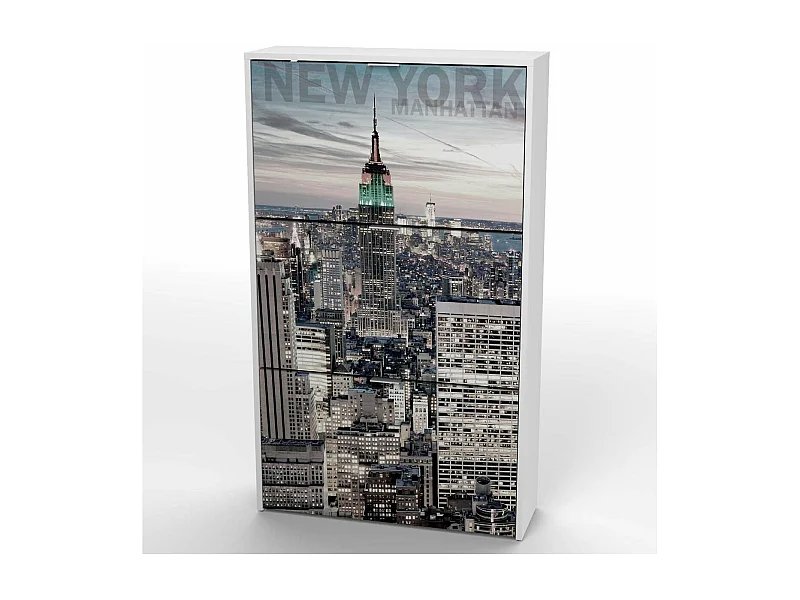 Armario Zapatero 3 trampones Manhattan acabado blanco 60cm(ancho) 117cm(altura) 23.5cm(fon