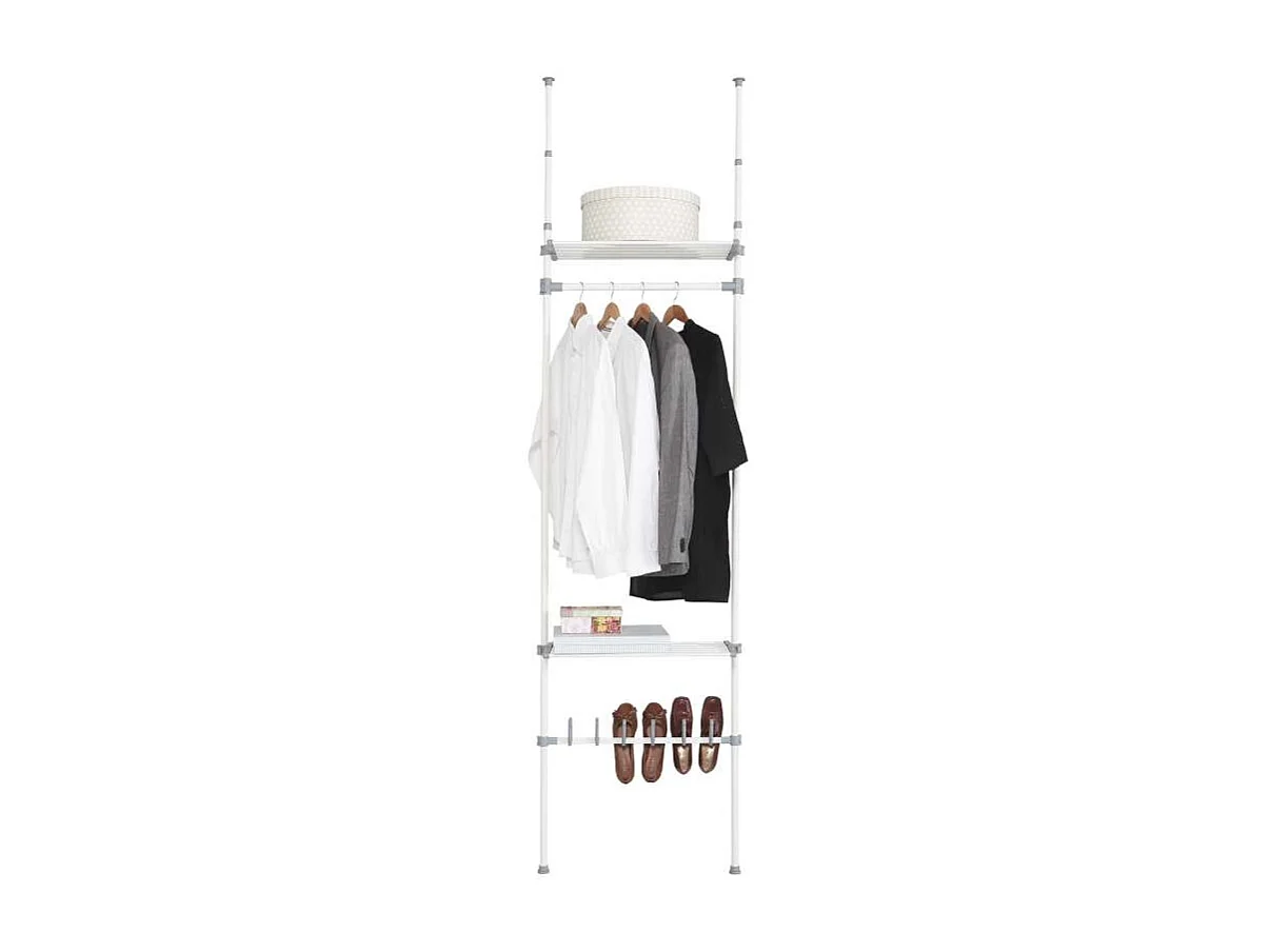 Kit vestidor 2 baldas acabado blanco, 31cm(ancho) 88cm(altura) 31cm(fondo)