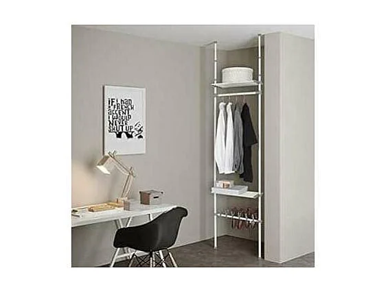 Kit vestidor 2 baldas acabado blanco, 31cm(ancho) 88cm(altura) 31cm(fondo)