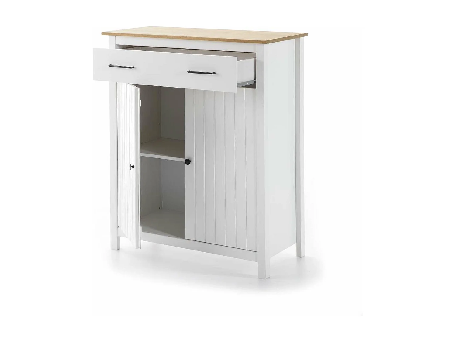 Mueble auxiliar 2 puertas 1 cajón Mariana acabado blanco 110 cm(alto) 90 cm(ancho) 40 cm(