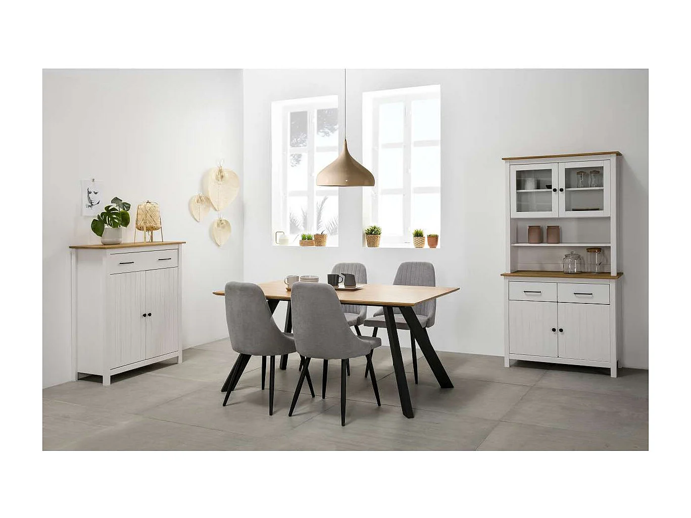 Mueble auxiliar 2 puertas 1 cajón Mariana acabado blanco 110 cm(alto) 90 cm(ancho) 40 cm(