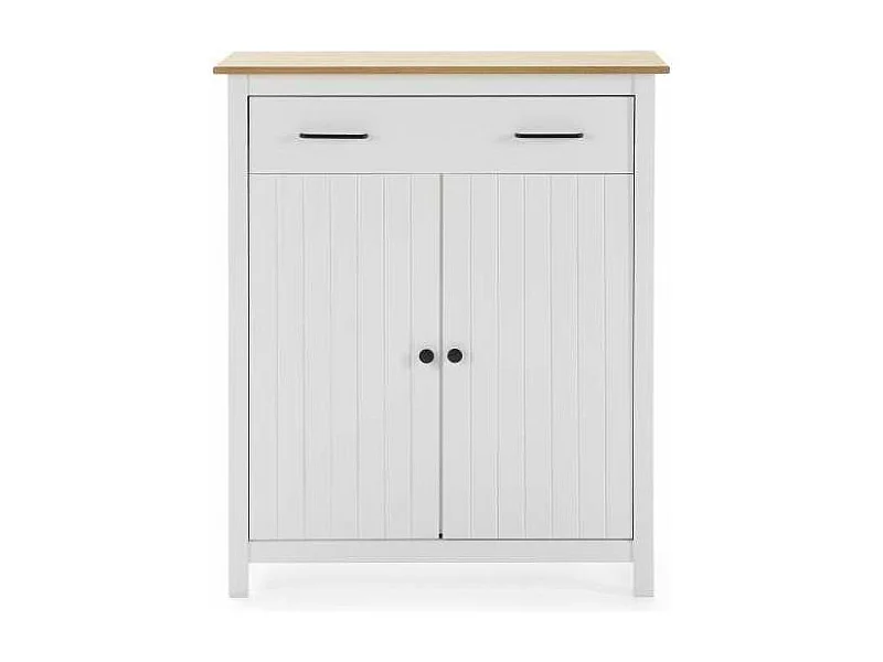 Mueble auxiliar 2 puertas 1 cajón Mariana acabado blanco 110 cm(alto) 90 cm(ancho) 40 cm(