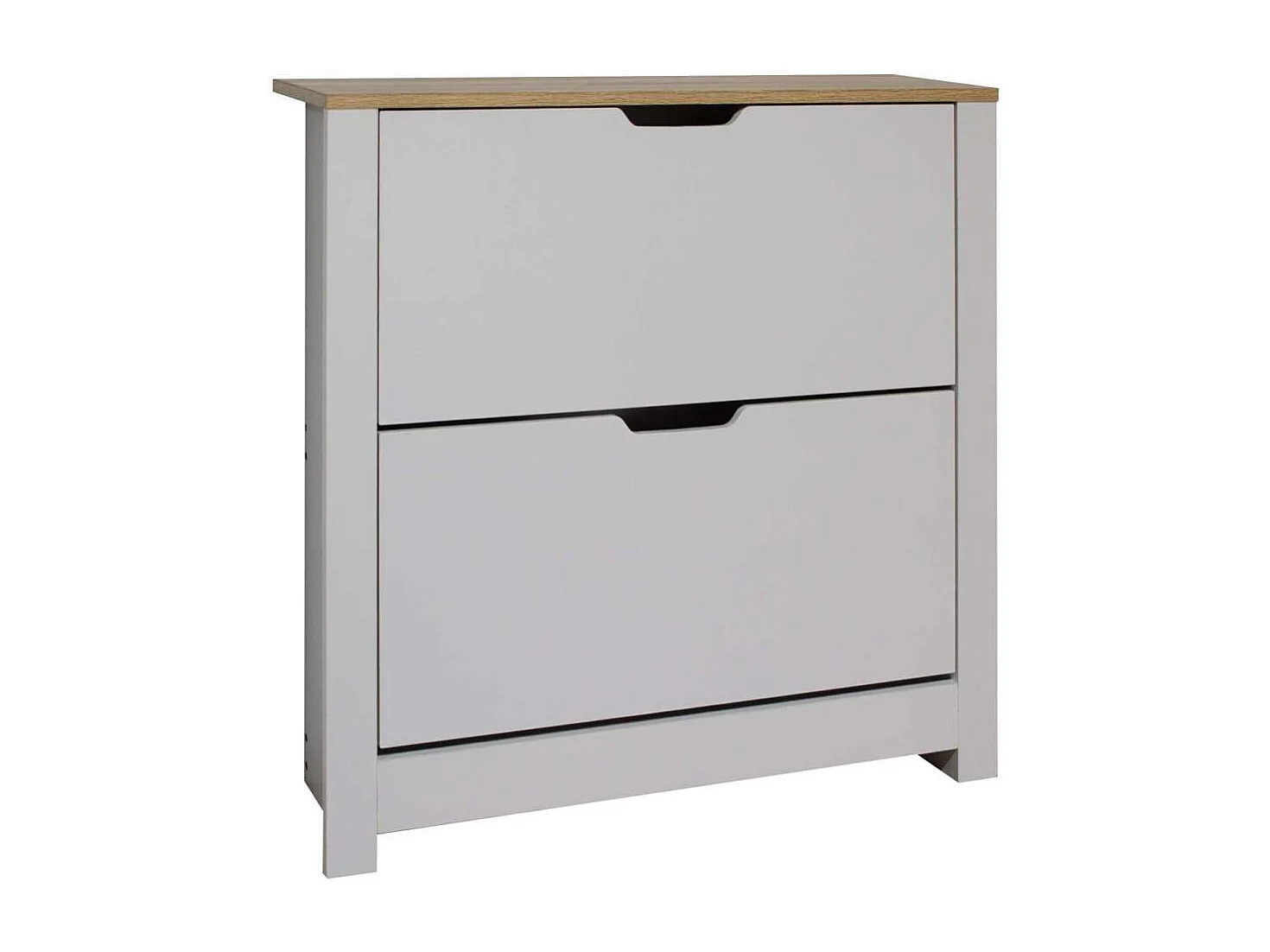 Armario Zapatero 2 trampones Md-Afacar acabado blanco 74cm(ancho) 81cm(altura) 24cm(fondo)