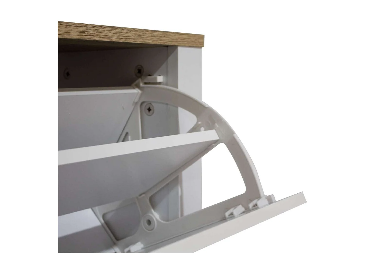 Armario Zapatero 2 trampones Md-Afacar acabado blanco 74cm(ancho) 81cm(altura) 24cm(fondo)