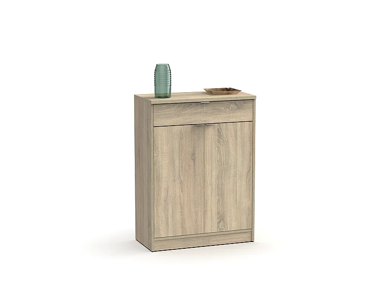 Armario zapatero Berlin en roble cambrian. 75 cm(ancho) 101 cm(altura) 36 cm(fondo)