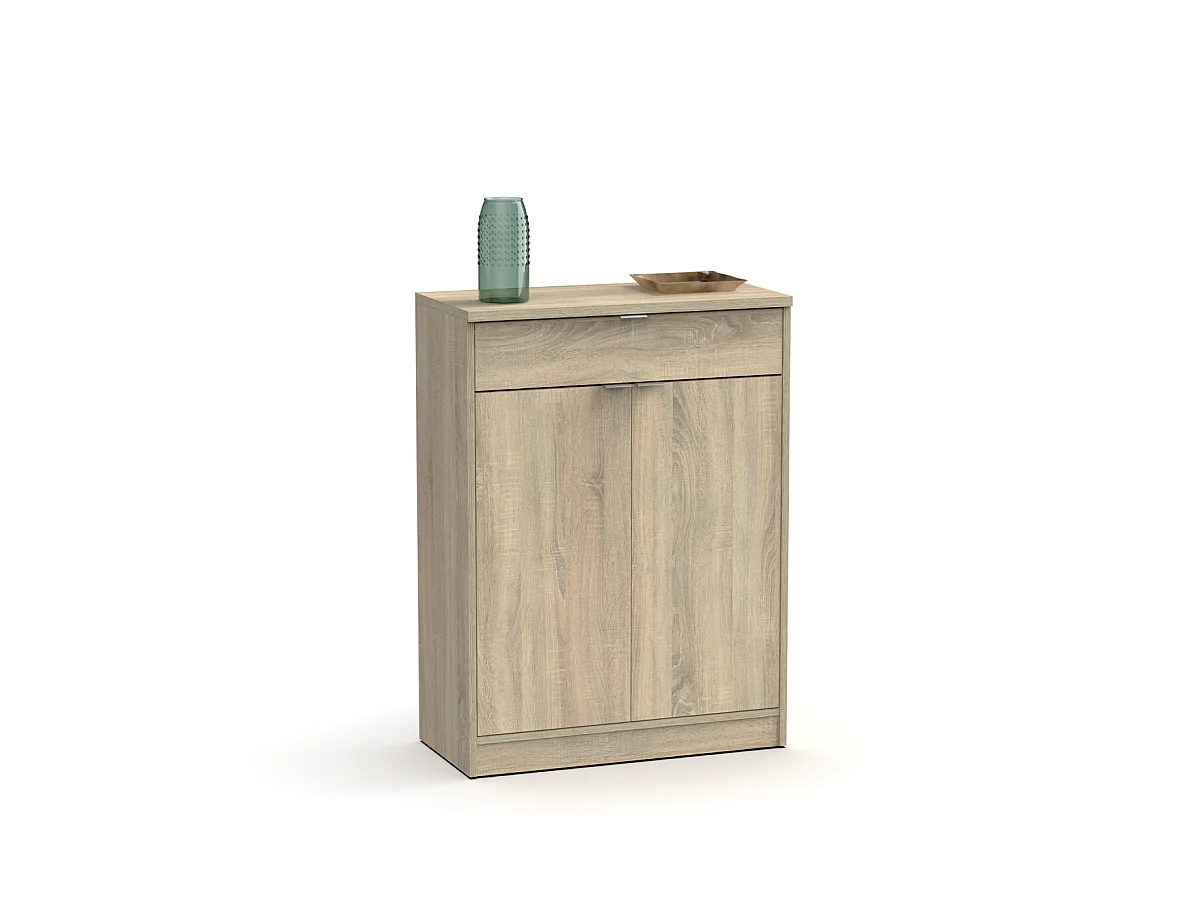 Armario zapatero Berlin en roble cambrian. 75 cm(ancho) 101 cm(altura) 36 cm(fondo)