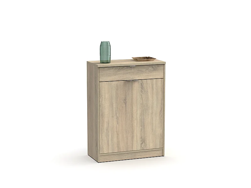 Armario zapatero Berlin en roble cambrian. 75 cm(ancho) 101 cm(altura) 36 cm(fondo)