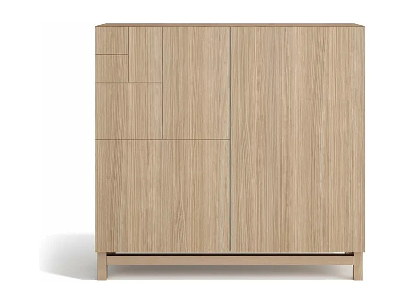 Zapatero 2 puertas modelo 513 acabado nogal oscuro, 90x90x27 (alto x ancho x fondo)