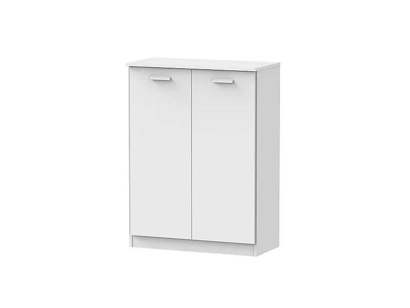 Armario bajo multiusos Tibet 2 puertas abatibles acabado blanco mate, 101 cm(alto)74 cm(an