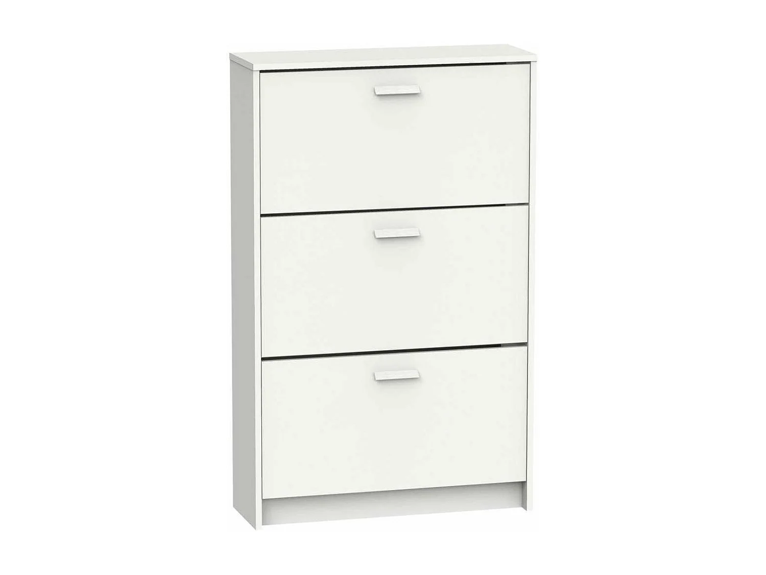 Zapatero 3 trampones Toledo en blanco. 74cm(ancho) 119.5cm(altura) 25cm(fondo)