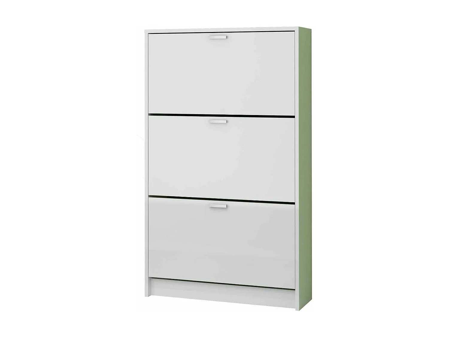 Mueble Zapatero Pili con 3 trampones en blanco. 70 cm(ancho) 120 cm(altura) 25 cm(fondo)
