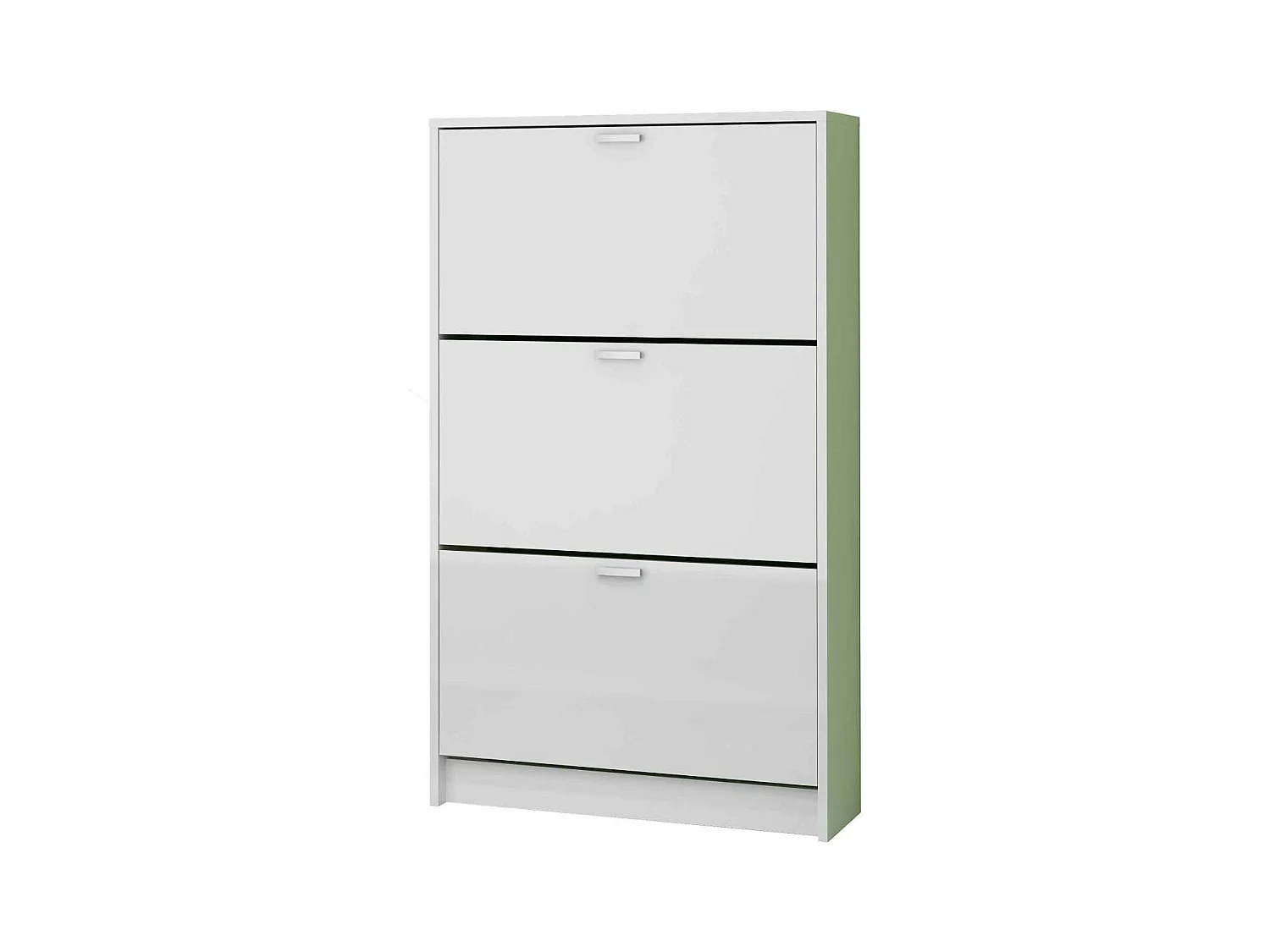 Mueble Zapatero Pili con 3 trampones en blanco. 70 cm(ancho) 120 cm(altura) 25 cm(fondo)