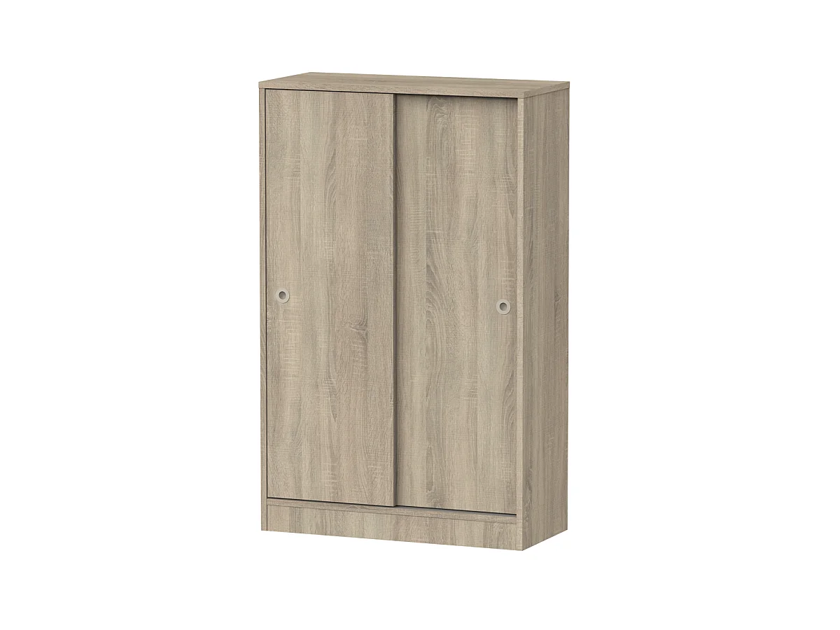 Armario bajo multiusos Tibet 2 correderas acabado roble cambrian, 120 cm(alto)74 cm(ancho)