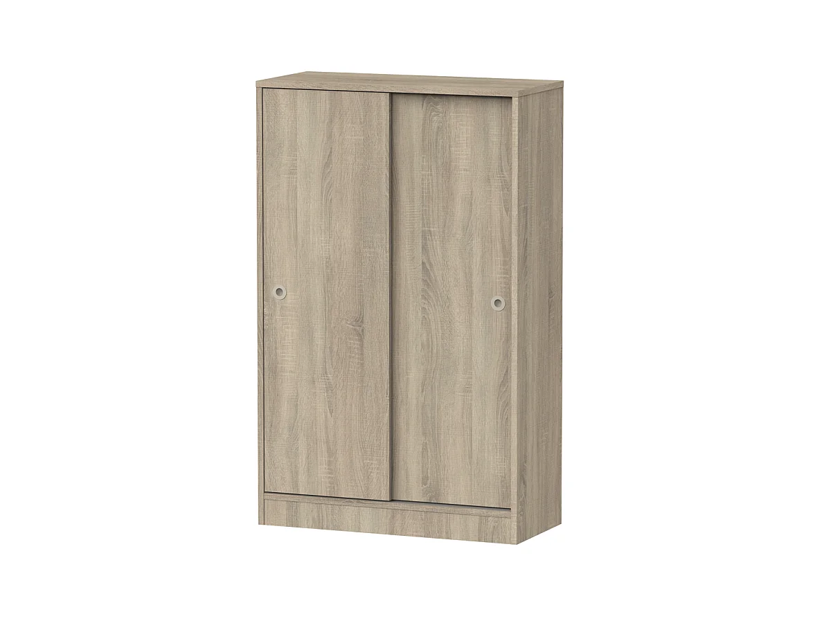 Armario bajo multiusos Tibet 2 correderas acabado roble cambrian, 120 cm(alto)74 cm(ancho)