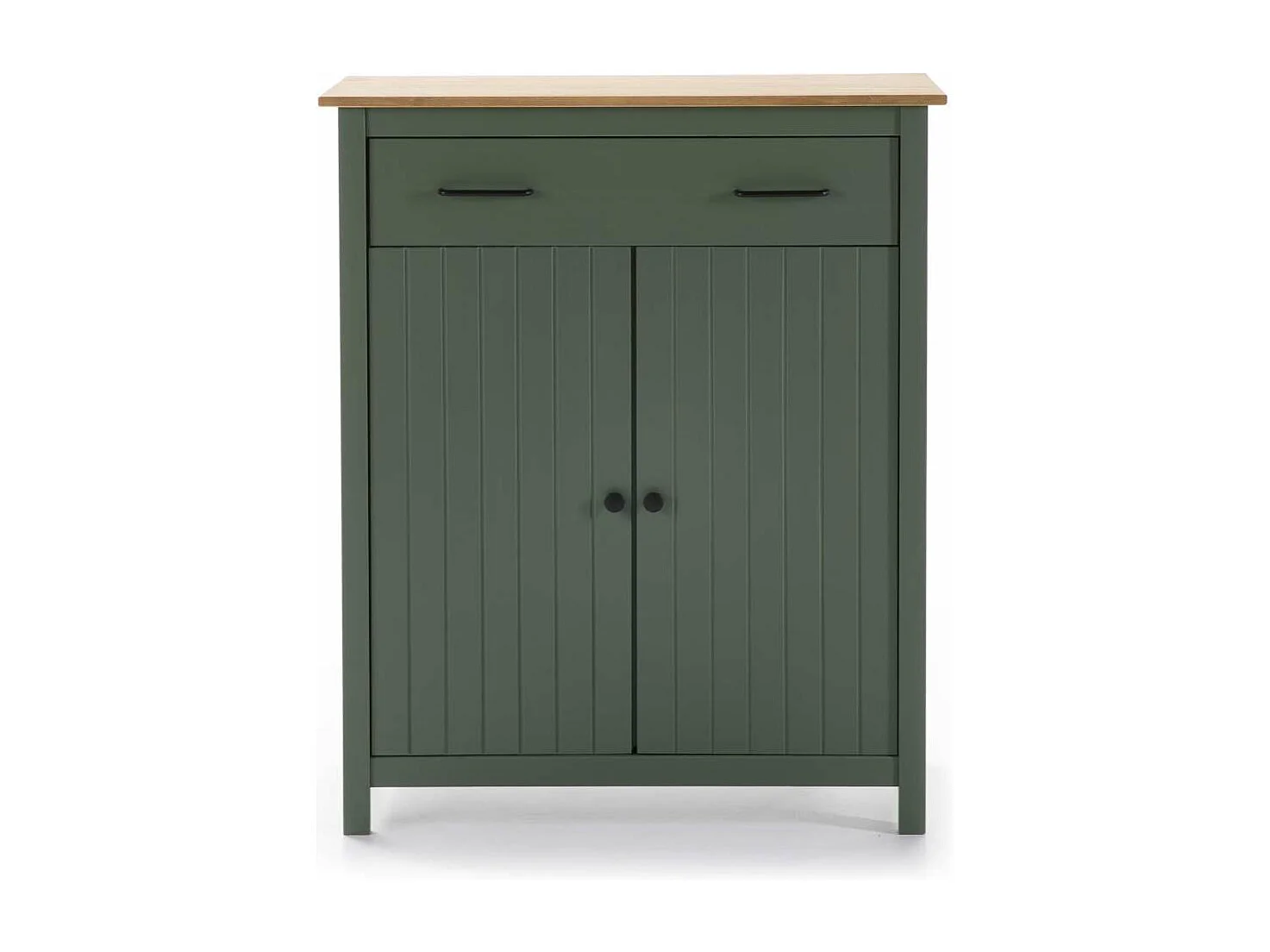 Mueble auxiliar 2 puertas 1 cajón Mariana acabado verde, 110 cm(alto) 90 cm(ancho) 40 cm(