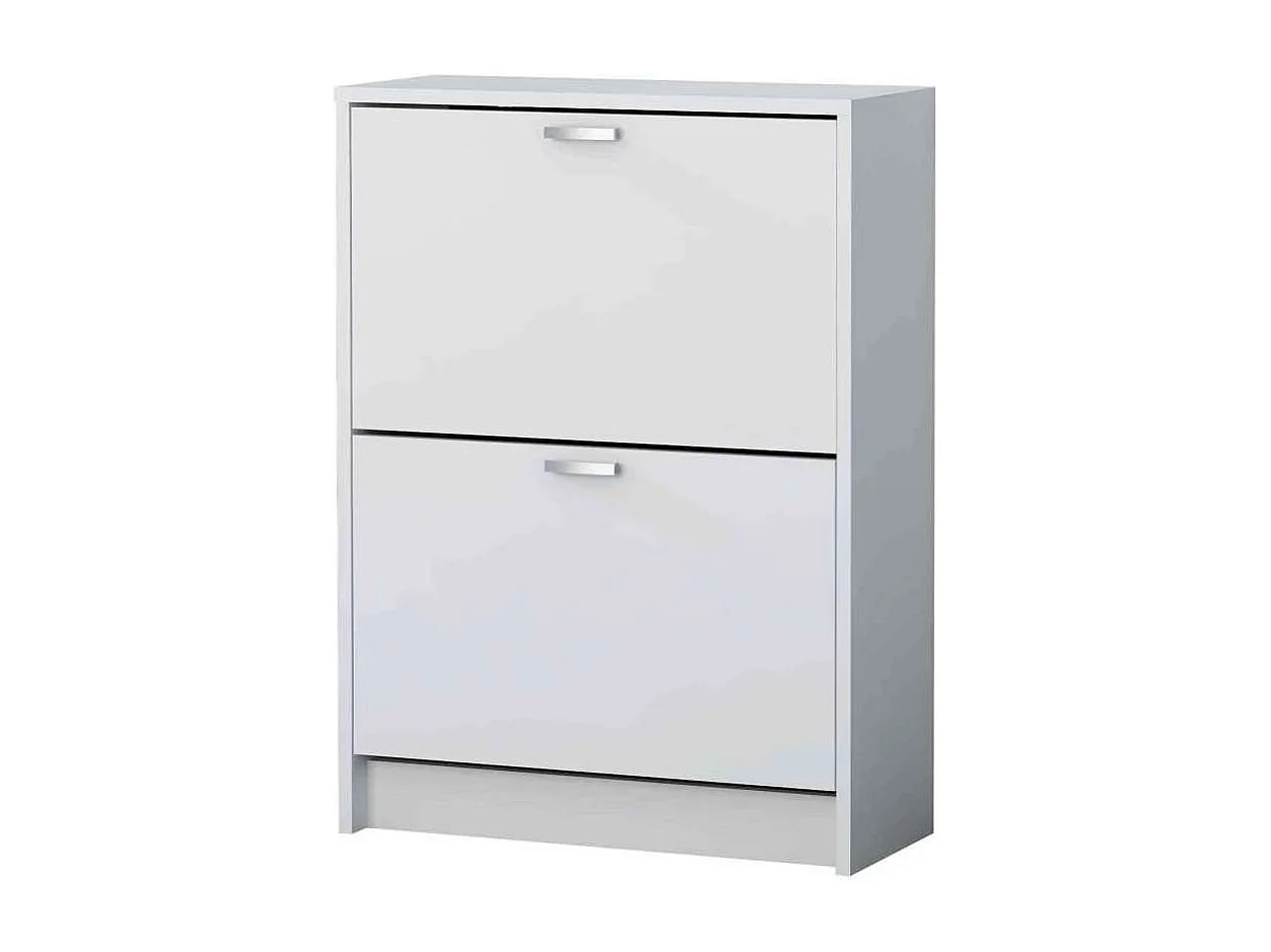 Mueble Zapatero Manila con 2 trampones en blanco. 60 cm(ancho) 81.6 cm(altura) 25 cm(fondo