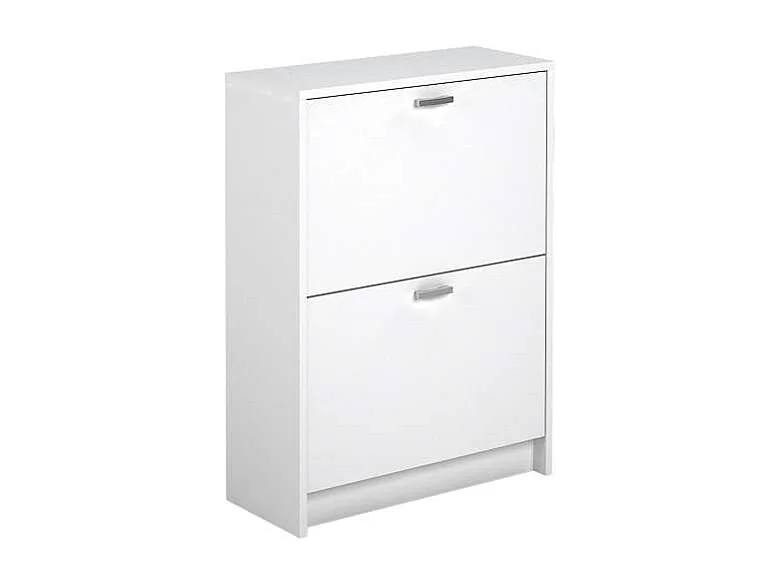 Mueble Zapatero Manila con 2 trampones en blanco. 60 cm(ancho) 81.6 cm(altura) 25 cm(fondo