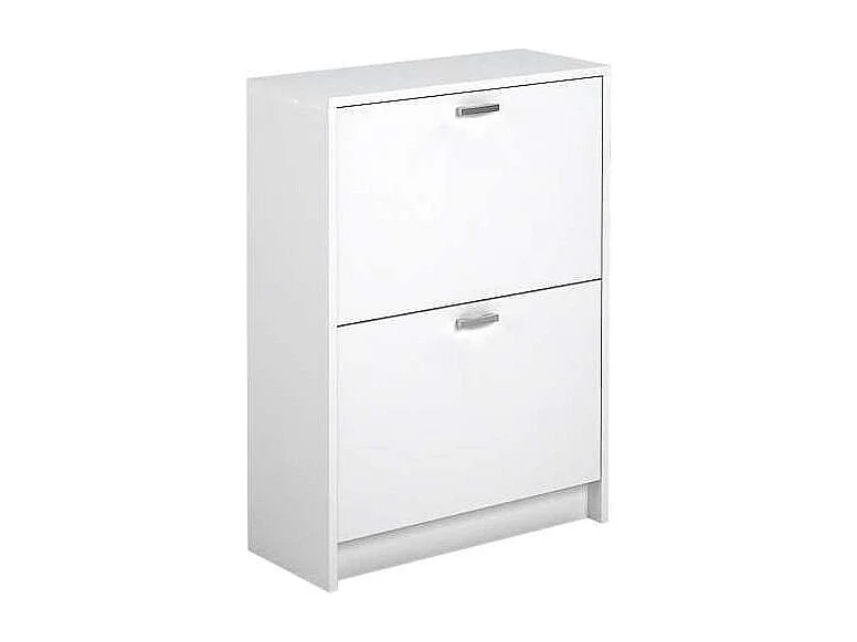 Mueble Zapatero Manila con 2 trampones en blanco. 60 cm(ancho) 81.6 cm(altura) 25 cm(fondo