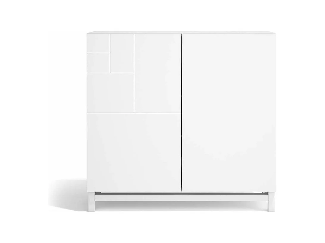 Zapatero 2 puertas modelo 513 acabado blanco, 90x90x27 (alto x ancho x fondo)