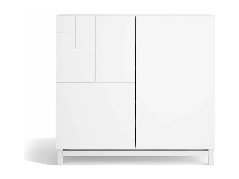 Zapatero 2 puertas modelo 513 acabado blanco, 90x90x27 (alto x ancho x fondo)