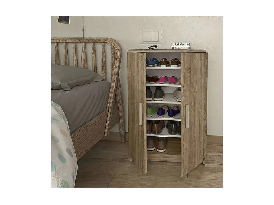 Armario Jupiter multiusos bajo en roble cortez. 60 cm(ancho) 90 cm(altura) 35.6 cm(fondo)