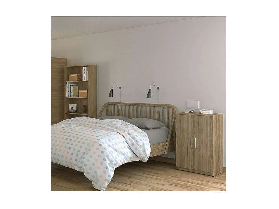 Armario Jupiter multiusos bajo en roble cortez. 60 cm(ancho) 90 cm(altura) 35.6 cm(fondo)