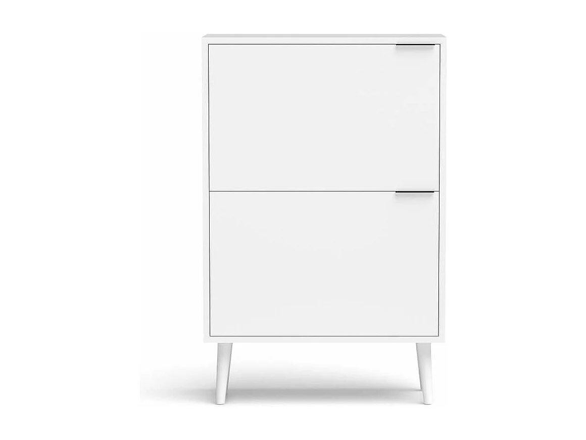 Zapatero 2 trampones modelo 527 acabado blanco, 92x60x25 (alto x ancho x fondo)