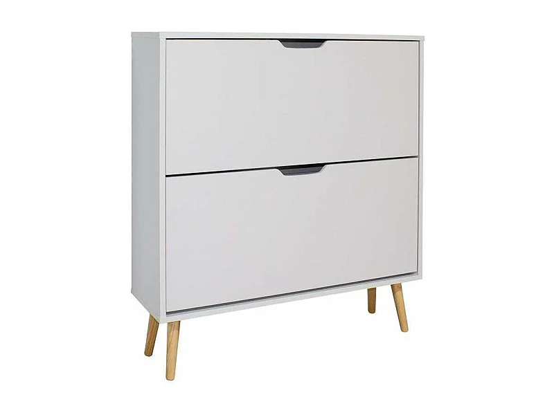 Armario Zapatero 2 trampones Md-Baza acabado blanco 80cm(ancho) 92cm(altura) 24cm(fondo)