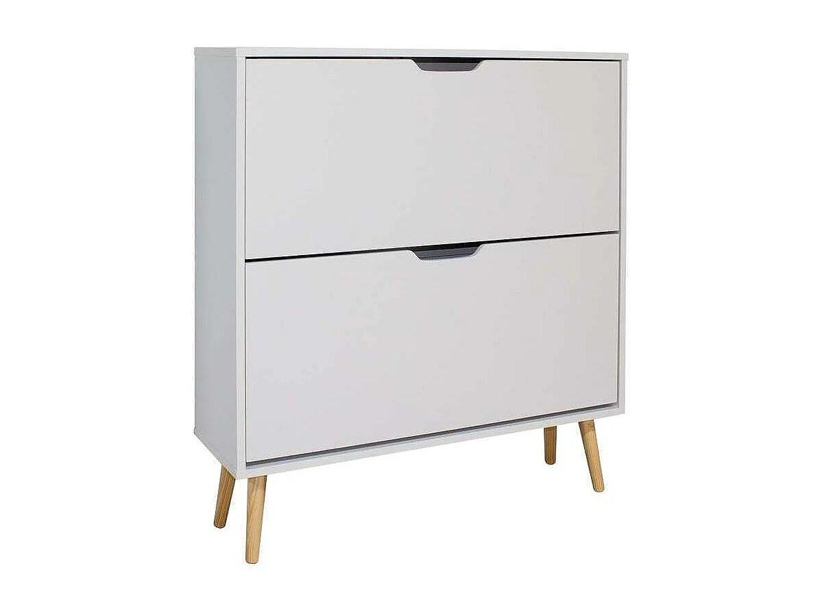 Armario Zapatero 2 trampones Md-Baza acabado blanco 80cm(ancho) 92cm(altura) 24cm(fondo)