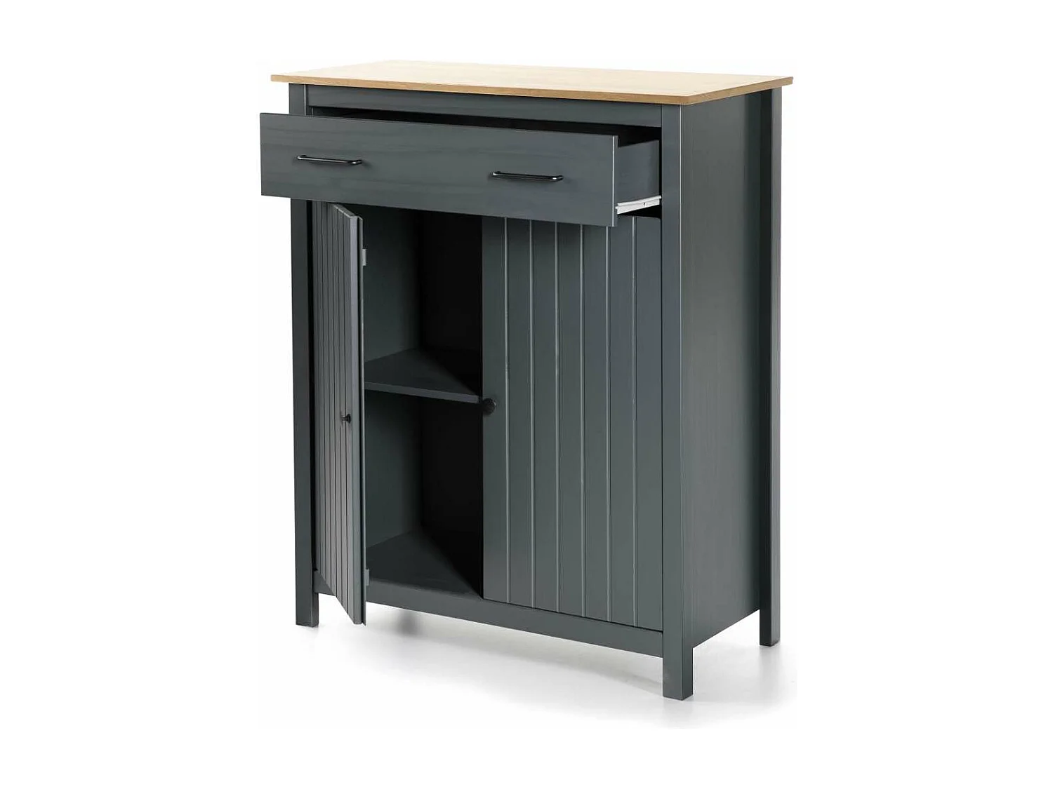 Mueble auxiliar 2 puertas 1 cajón Mariana acabado azul 110 cm(alto) 90 cm(ancho) 40 cm(la