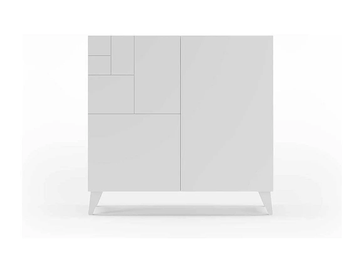 Zapatero modelo 512 acabado blanco, 90x90x27 (alto x ancho x fondo)