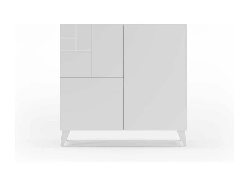 Zapatero modelo 512 acabado blanco, 90x90x27 (alto x ancho x fondo)