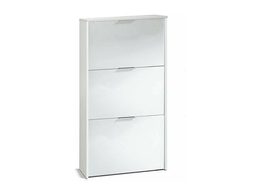 Mueble Zapatero 3 trampones Almanzora acabado blanco, 60 cm(ancho) 113 cm(altura) 22 cm(fo