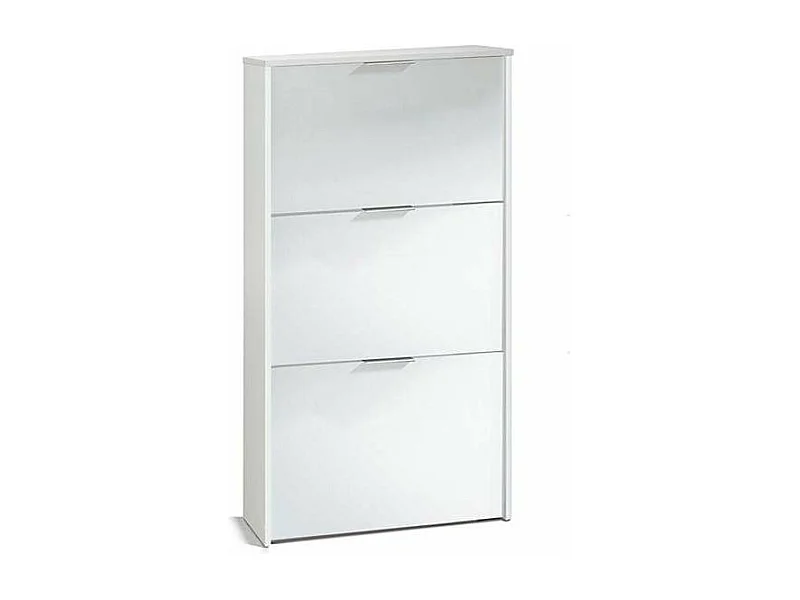 Mueble Zapatero 3 trampones Almanzora acabado blanco, 60 cm(ancho) 113 cm(altura) 22 cm(fo