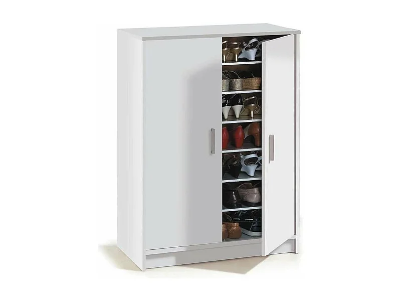 Armario multiusos 2 puertas Lassie en blanco, 75cm(ancho) 101cm(altura) 36cm(fondo)