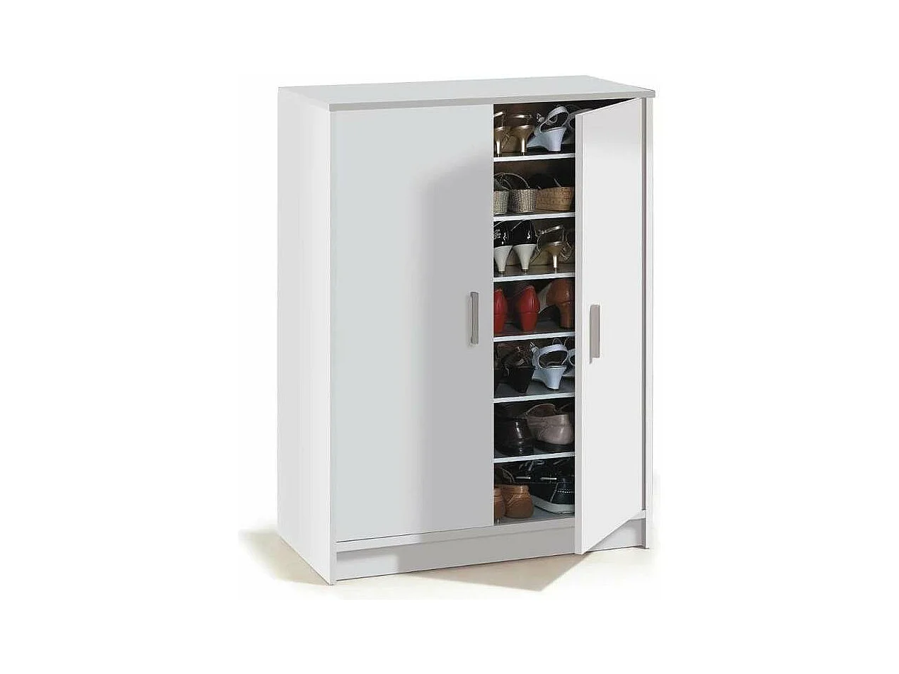 Armario multiusos 2 puertas Lassie en blanco, 75cm(ancho) 101cm(altura) 36cm(fondo)