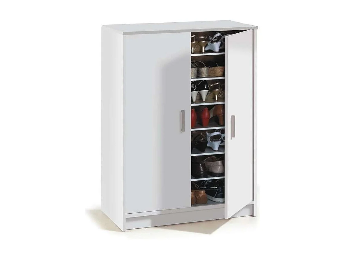 Armario multiusos 2 puertas Lassie en blanco, 75cm(ancho) 101cm(altura) 36cm(fondo)