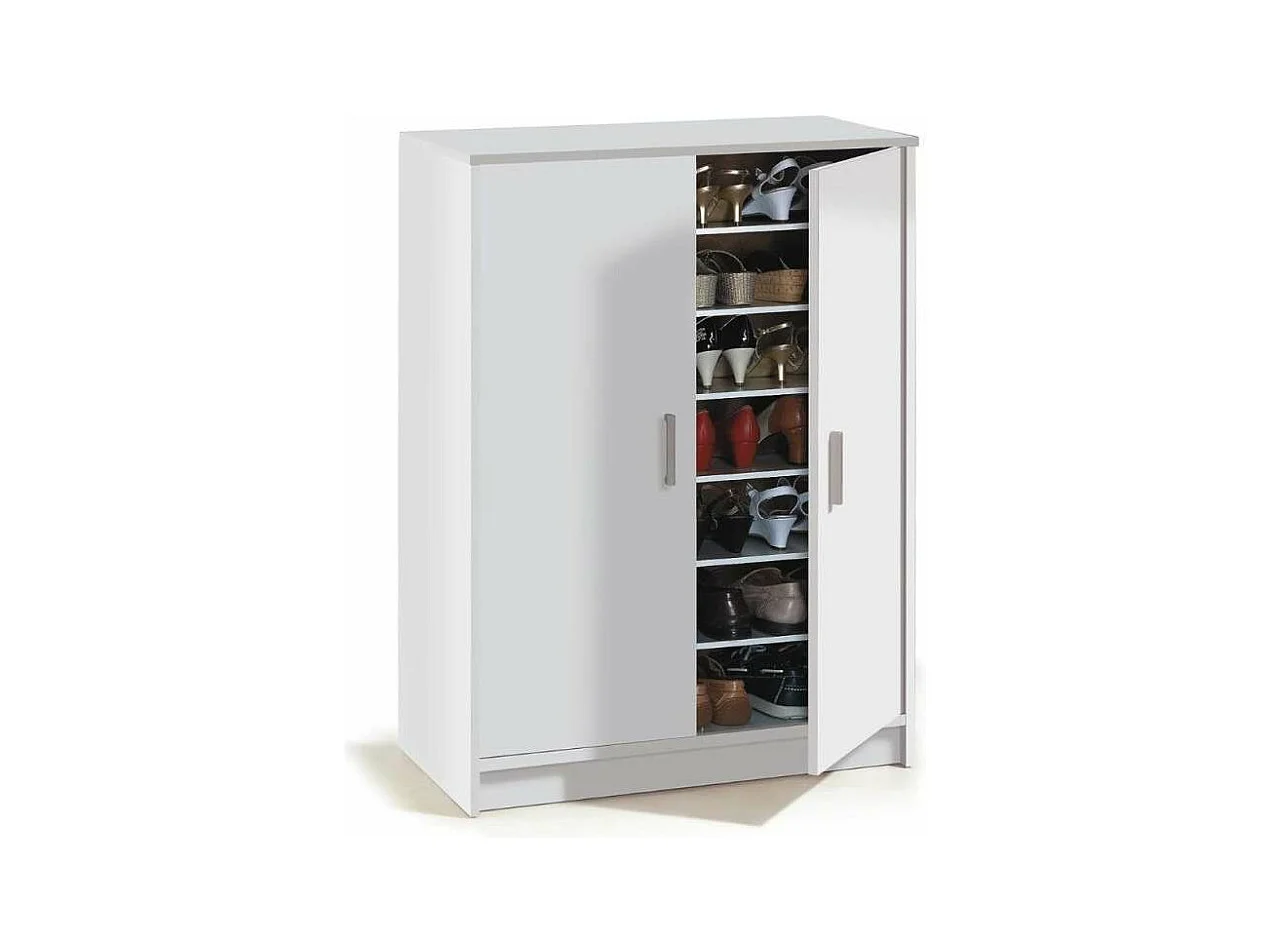 Armario multiusos 2 puertas Lassie en blanco, 75cm(ancho) 101cm(altura) 36cm(fondo)
