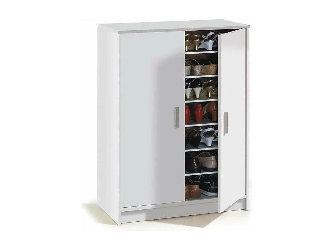 Armario multiusos 2 puertas Lassie en blanco, 75cm(ancho) 101cm(altura) 36cm(fondo)