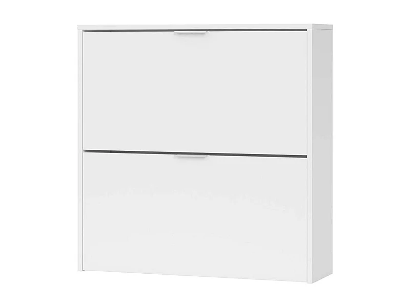 Zapatero 2 trampones Almanzora acabado blanco, 75 cm(ancho) 76 cm(altura) 22 cm(fondo)