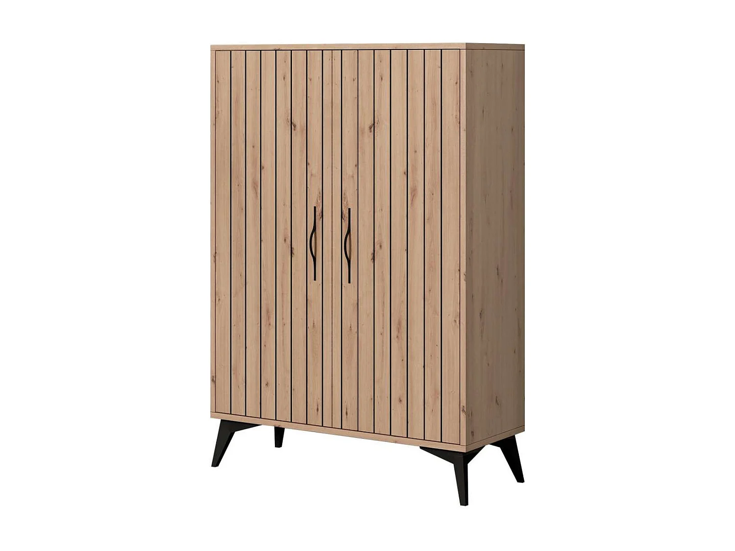 Armario zapatero 2 puertas Alicia en color roble amazonia. 80cm(ancho) 115cm(altura) 33cm(