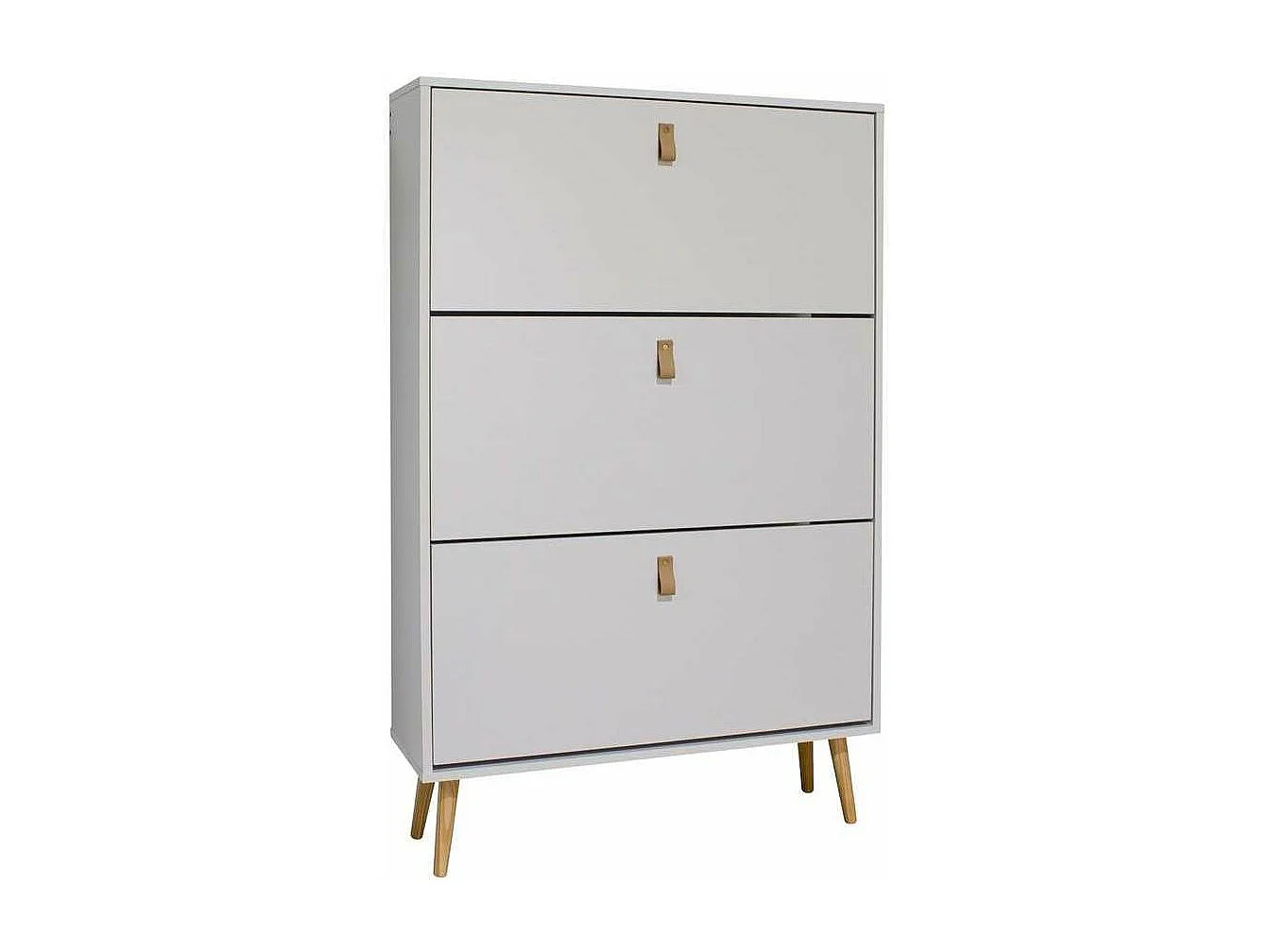 Armario Zapatero 3 trampones Md-Aldeire acabado blanco 80cm(ancho) 128.5cm(altura) 23.5cm(