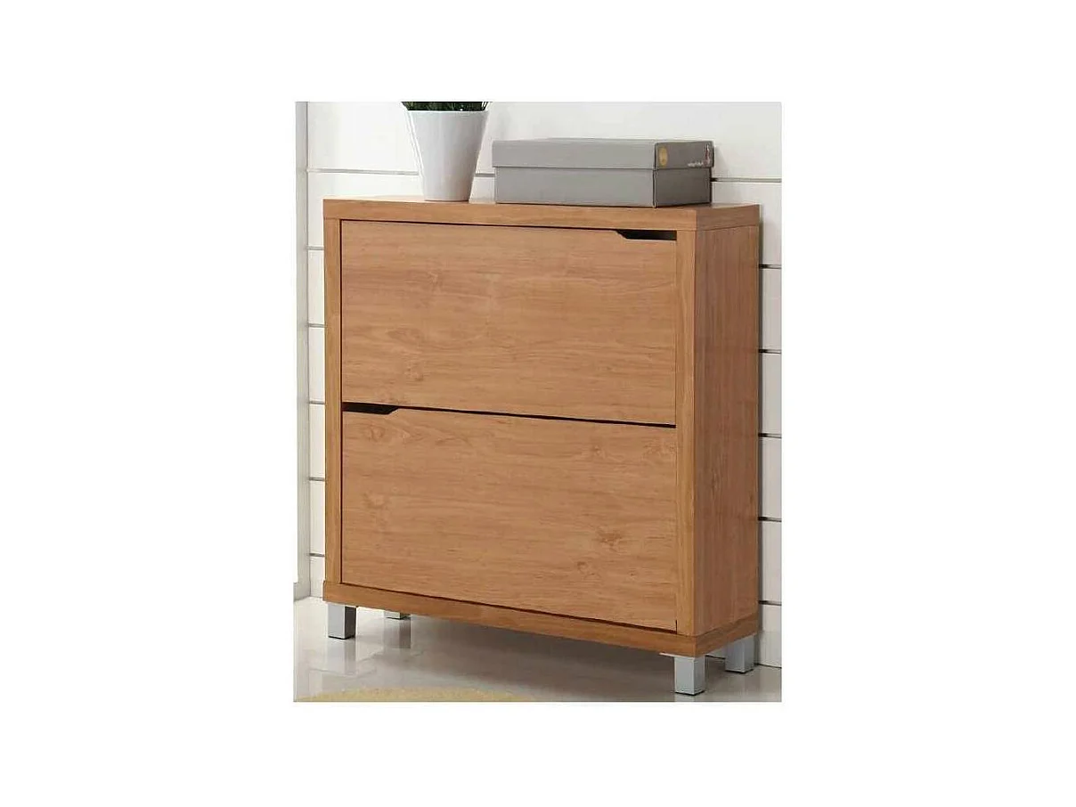 Zapatero 2 puertas kubox acabado maple, 79 cm(ancho) 84 cm(altura) 24 cm(fondo)