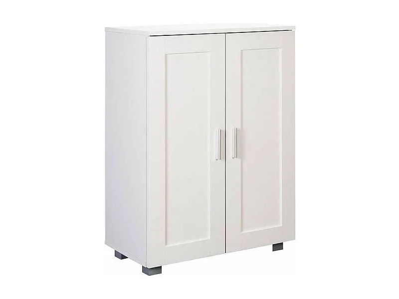 Armario Zapatero 2 puertas Md-María acabado blanco, 60cm(ancho) 84cm(altura) 33cm(fondo)