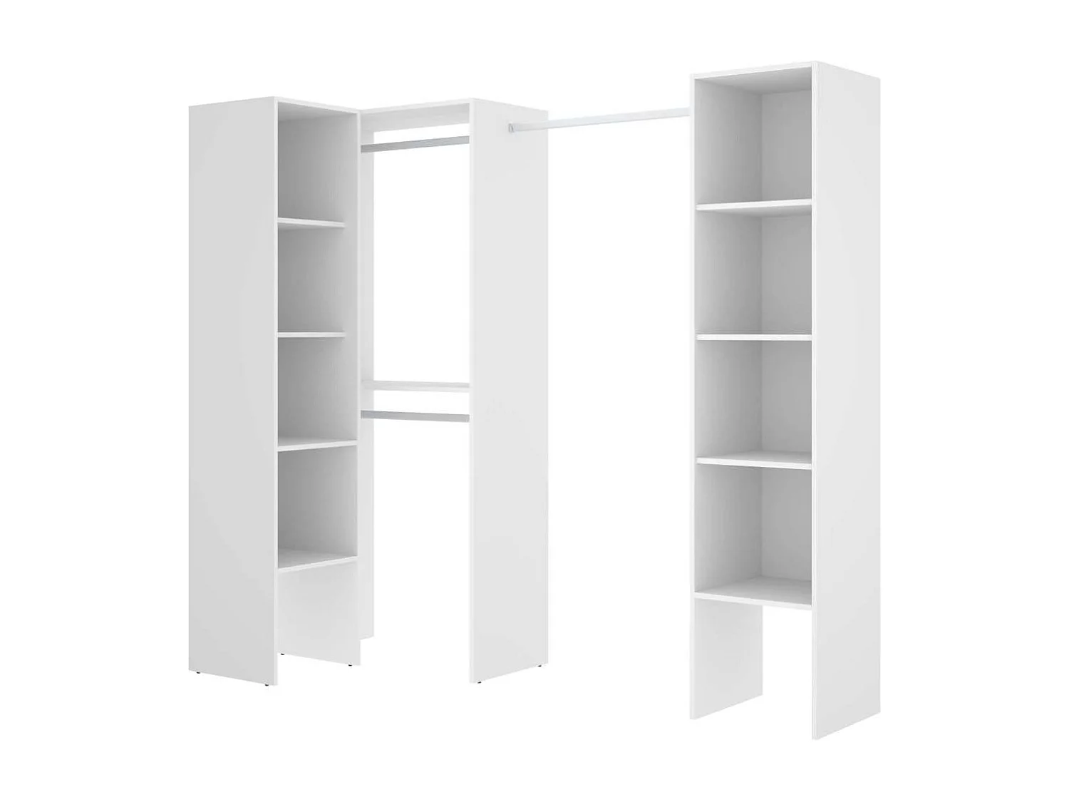 Vestidor de rincón  Luz color Blanco 226cm (ancho) 79.4 cm (fondo) 185 cm (alto)